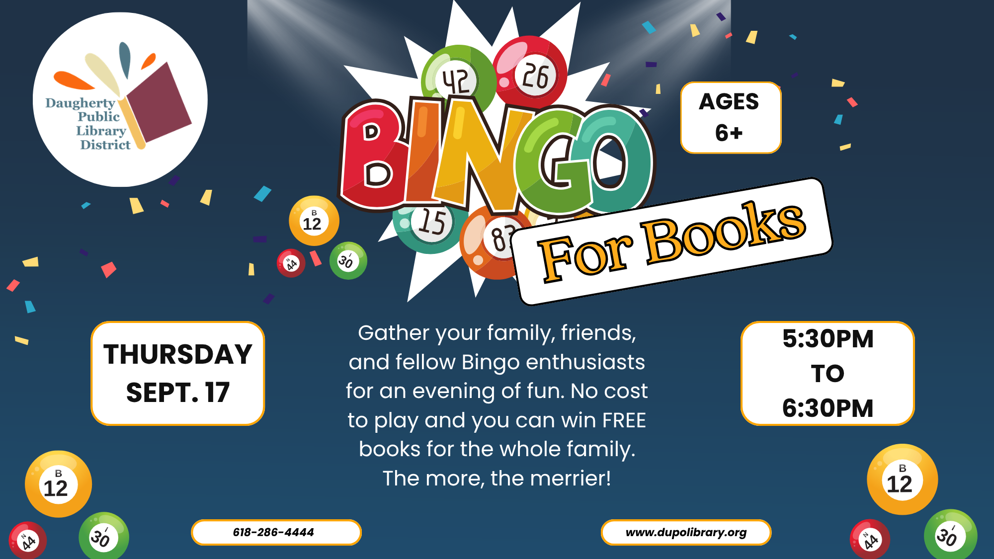 Bingo for Books Sept TV